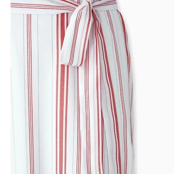TORRID RED & WHITE STRIPE SHIRRED HEM FLOWY MAXI DRESS SZ 00 10/12 plus size - Picture 3 of 6